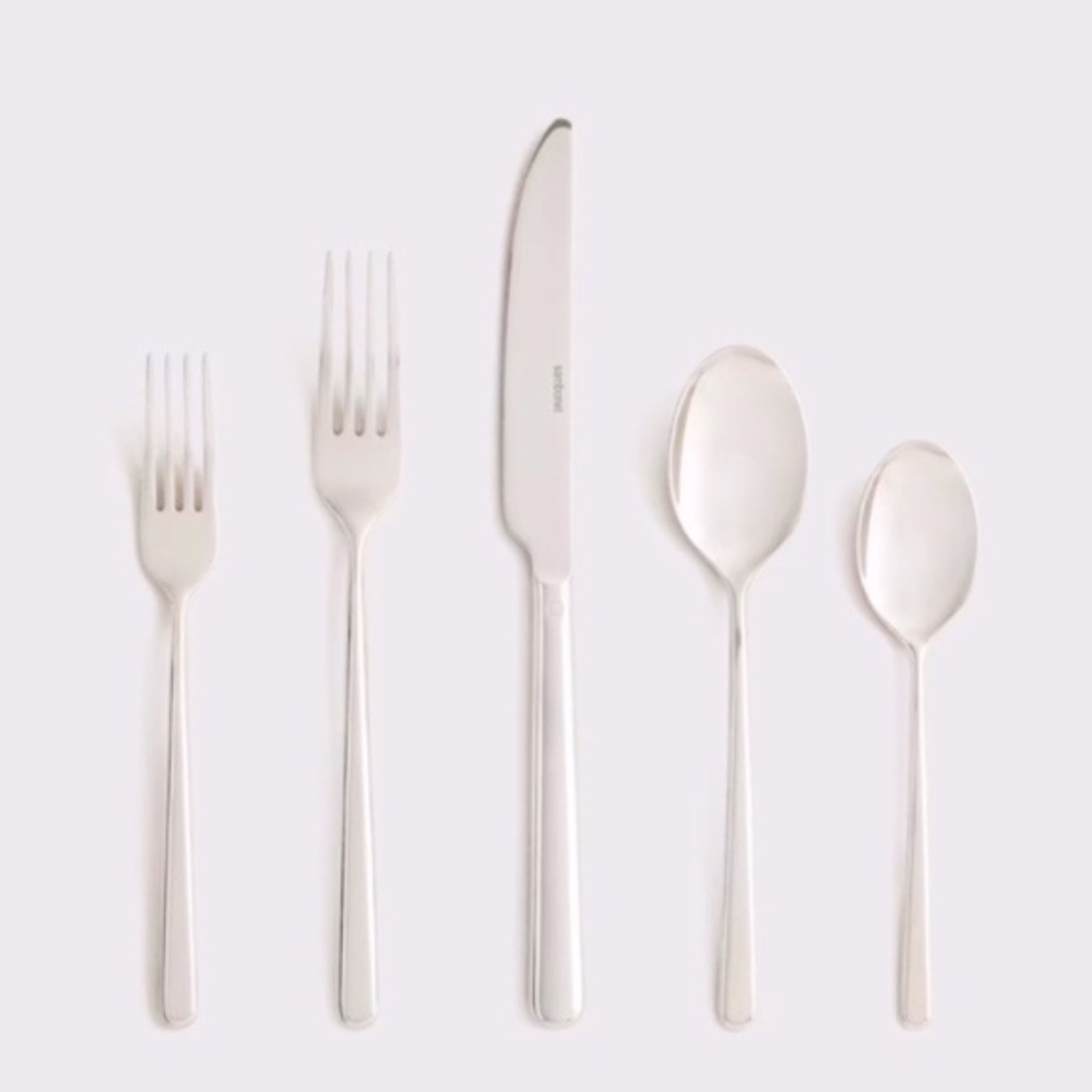 New! Quince x Sambonet Gia Minimalist 20 Piece Flatware Set - Picture 3 of 9